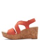 CLARKS</br>Γυναικείες Πλατφόρμες Κοραλί Suede ROSE WAY Clarks