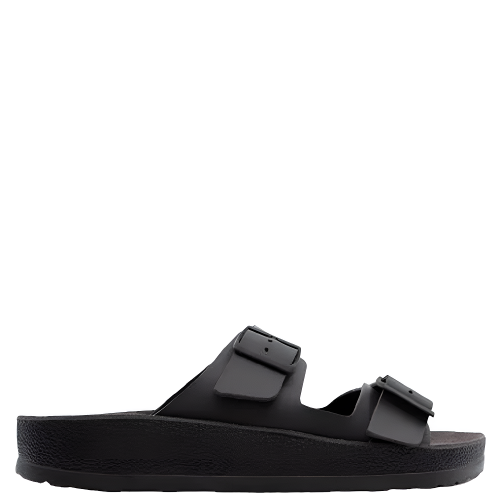 Ανδρικές Παντόφλες Μαύρο Δέρμα S001 LEONIDAS Fantasy Sandals