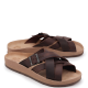 FANTASY SANDALS</br>Ανδρικές Παντόφλες Καφέ Δέρμα S002 HERCULES Fantasy Sandals