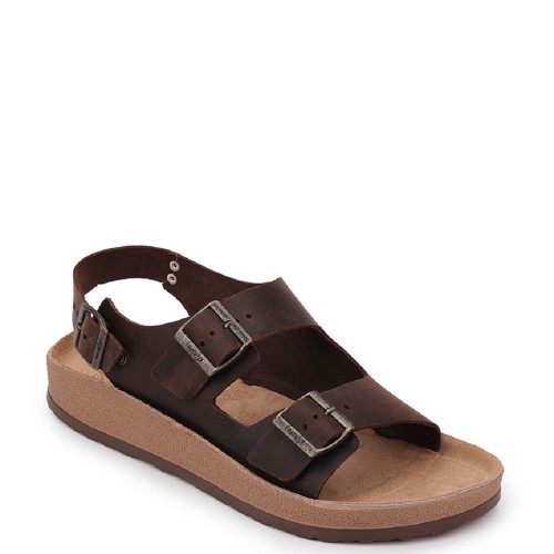 Ανδρικά Πέδιλα Καφέ Δέρμα S004 HECTOR Fantasy Sandals