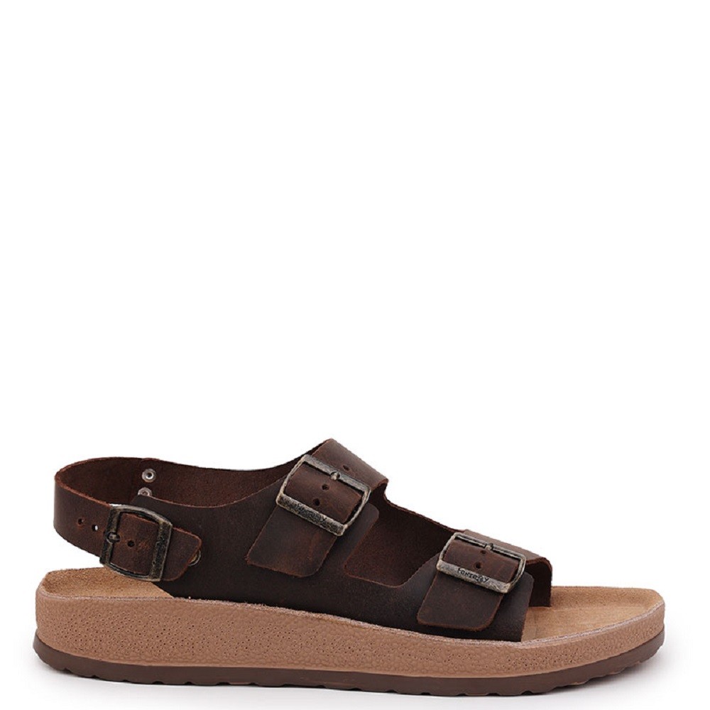 FANTASY SANDALS</br>Ανδρικά Πέδιλα Καφέ Δέρμα S004 HECTOR Fantasy Sandals FANTASY SANDALS</br>Ανδρικά Πέδιλα Καφέ Δέρμα S004 HECTOR Fantasy Sandals