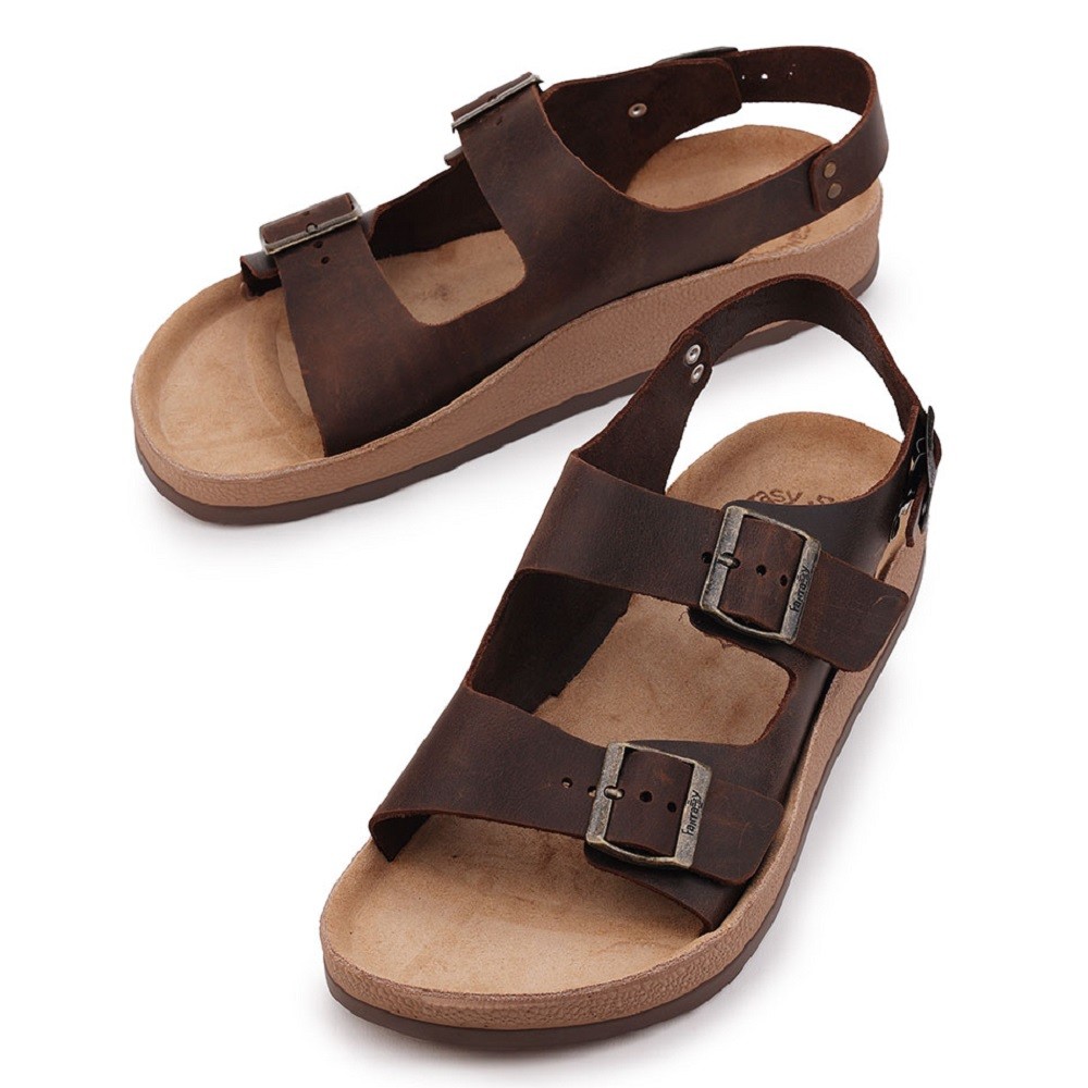 FANTASY SANDALS</br>Ανδρικά Πέδιλα Καφέ Δέρμα S004 HECTOR Fantasy Sandals FANTASY SANDALS</br>Ανδρικά Πέδιλα Καφέ Δέρμα S004 HECTOR Fantasy Sandals