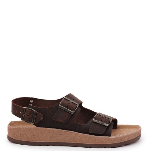 Ανδρικά Πέδιλα Καφέ Δέρμα S004 HECTOR Fantasy Sandals