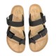 FANTASY SANDALS</br>Ανδρικές Παντόφλες Μαύρο Δέρμα S005 ARIS Fantasy Sandals FANTASY SANDALS</br>Ανδρικές Παντόφλες Μαύρο Δέρμα S005 ARIS Fantasy Sandals