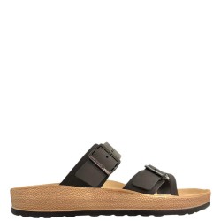 Ανδρικές Παντόφλες Μαύρο Δέρμα S005 ARIS Fantasy Sandals