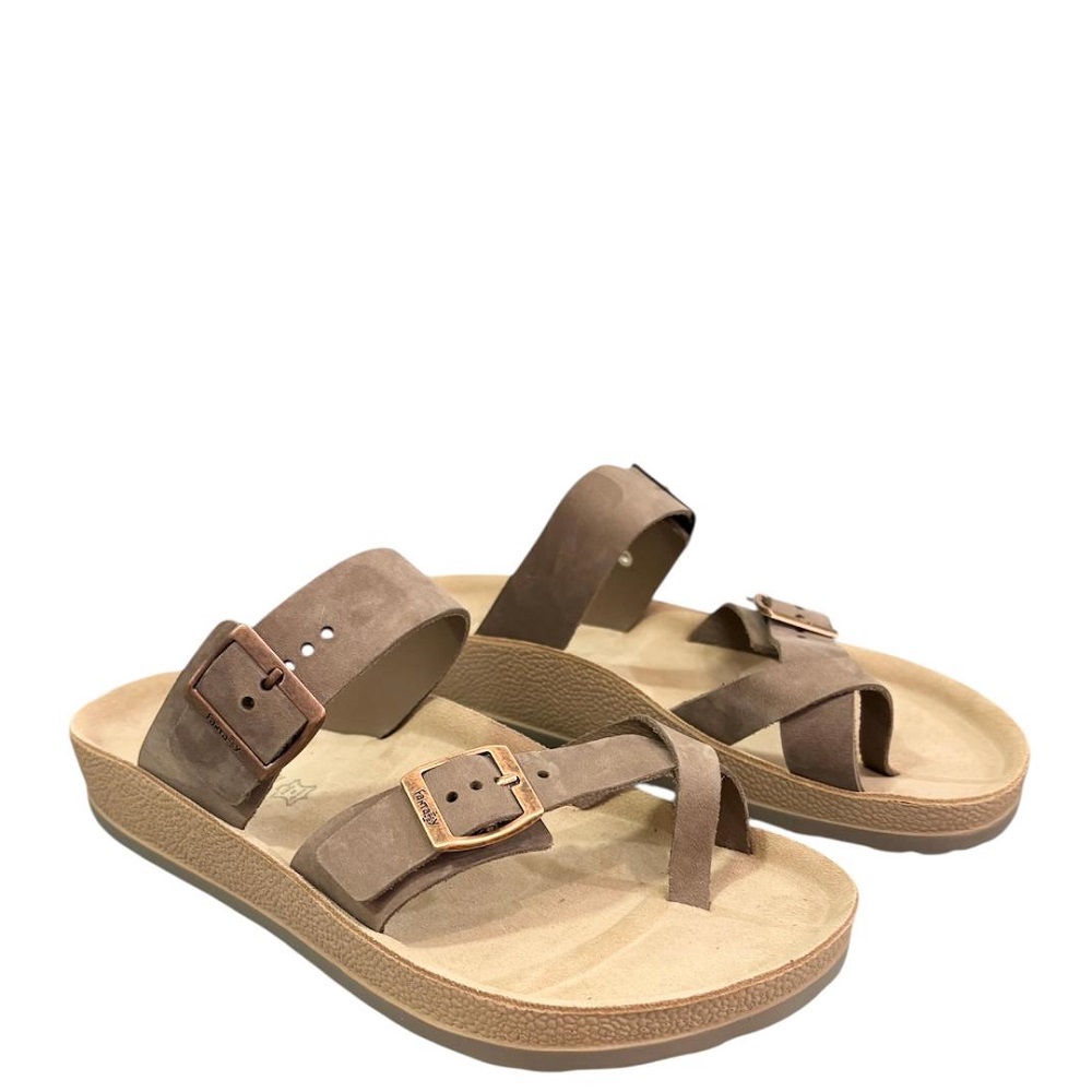 FANTASY SANDALS</br>Ανδρικές Παντόφλες Καφέ Δέρμα S005 ARIS Fantasy Sandals FANTASY SANDALS</br>Ανδρικές Παντόφλες Καφέ Δέρμα S005 ARIS Fantasy Sandals