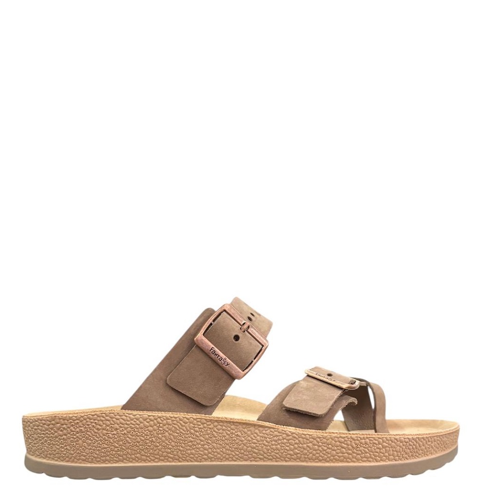 FANTASY SANDALS</br>Ανδρικές Παντόφλες Καφέ Δέρμα S005 ARIS Fantasy Sandals FANTASY SANDALS</br>Ανδρικές Παντόφλες Καφέ Δέρμα S005 ARIS Fantasy Sandals