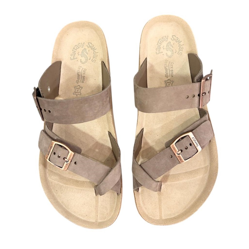 FANTASY SANDALS</br>Ανδρικές Παντόφλες Καφέ Δέρμα S005 ARIS Fantasy Sandals FANTASY SANDALS</br>Ανδρικές Παντόφλες Καφέ Δέρμα S005 ARIS Fantasy Sandals
