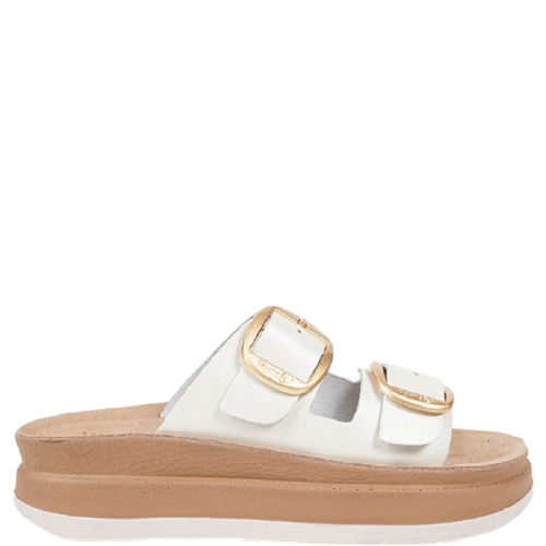 Fantasy Sandals S1100 ZEFI Γυναικεία Mule Λευκό Δέρμα