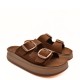 FANTASY SANDALS</br>Fantasy Sandals S1100 ZEFI Γυναικεία Πλατφόρμες Καφέ Δέρμα FANTASY SANDALS</br>Fantasy Sandals S1100 ZEFI Γυναικεία Πλατφόρμες Καφέ Δέρμα