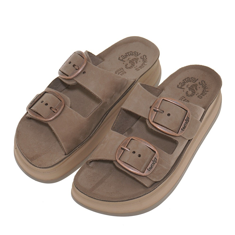 FANTASY SANDALS</br>Γυναικεία Mule Καφέ Δέρμα S1100 ZEFI Fantasy Sandals FANTASY SANDALS</br>Γυναικεία Mule Καφέ Δέρμα S1100 ZEFI Fantasy Sandals