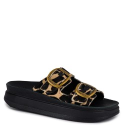 Γυναικείες Πλατφόρμες Μαύρο Animal Δέρμα S1100 ZEFI Fantasy Sandals