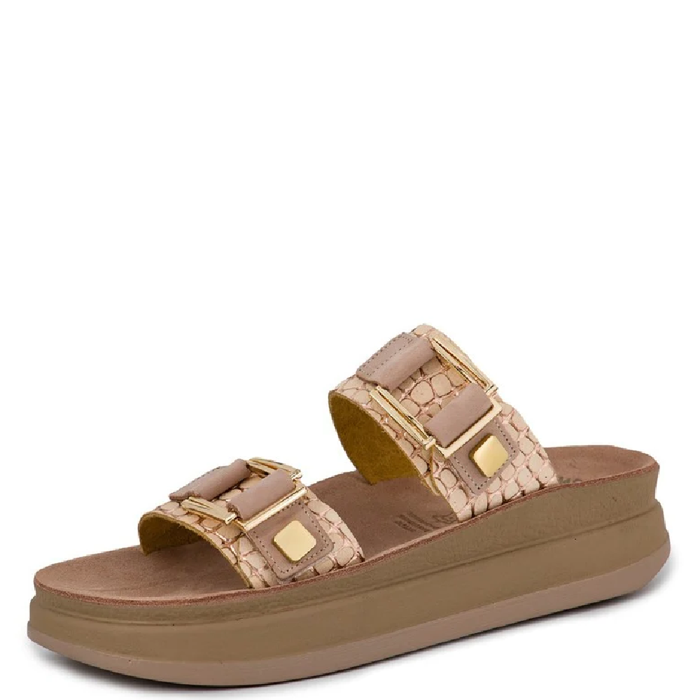 FANTASY SANDALS</br>Γυναικείες Πλατφόρμες Ροζ Χρυσό Δέρμα S1112 ADELITA Fantasy Sandals FANTASY SANDALS</br>Γυναικείες Πλατφόρμες Ροζ Χρυσό Δέρμα S1112 ADELITA Fantasy Sandals
