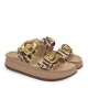 FANTASY SANDALS</br>Fantasy Sandals S1121 ABEBA Γυναικείες Πλατφόρμες Καφέ Africana Δέρμα
