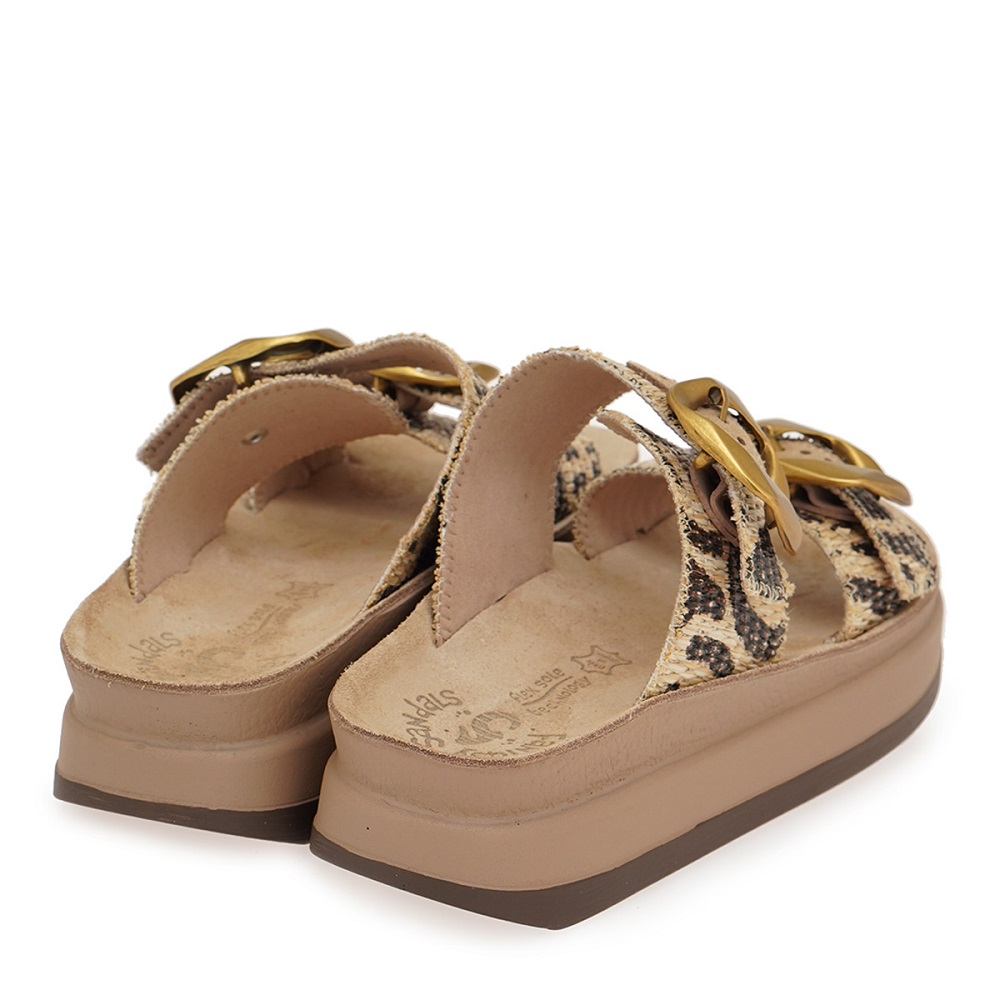 FANTASY SANDALS</br>Fantasy Sandals S1121 ABEBA Γυναικείες Πλατφόρμες Καφέ Africana Δέρμα