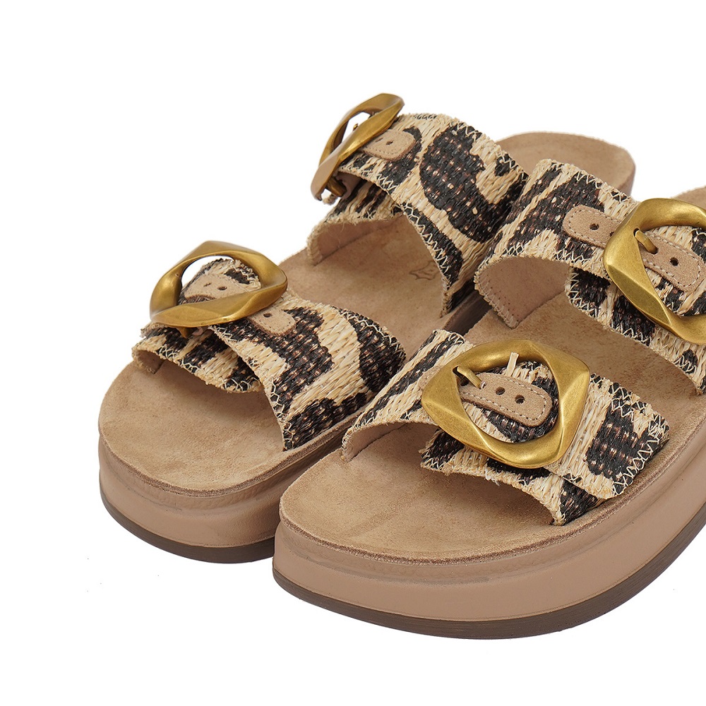 FANTASY SANDALS</br>Fantasy Sandals S1121 ABEBA Γυναικείες Πλατφόρμες Καφέ Africana Δέρμα