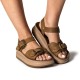 FANTASY SANDALS</br>Fantasy Sandals S1122 MILEY Γυναικείες Πλατφόρμες Ταμπά Δέρμα