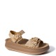 FANTASY SANDALS</br>Fantasy Sandals S1122 MILEY Γυναικείες Πλατφόρμες Ροζ Χρυσό Δέρμα