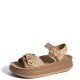 FANTASY SANDALS</br>Fantasy Sandals S1122 MILEY Γυναικείες Πλατφόρμες Ροζ Χρυσό Δέρμα