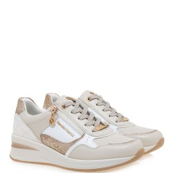 Γυναικεία Sneakers Off white/Πλατίνα Φίδι με στάμπα 2088-41EX61 Renato Garini