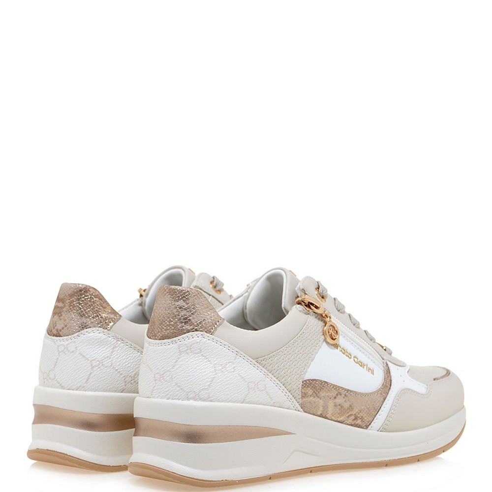 RENATO GARINI</br>Γυναικεία Sneakers Off white/Πλατίνα Φίδι με στάμπα 2088-41EX61 Renato Garini RENATO GARINI</br>Γυναικεία Sneakers Off white/Πλατίνα Φίδι με στάμπα 2088-41EX61 Renato Garini