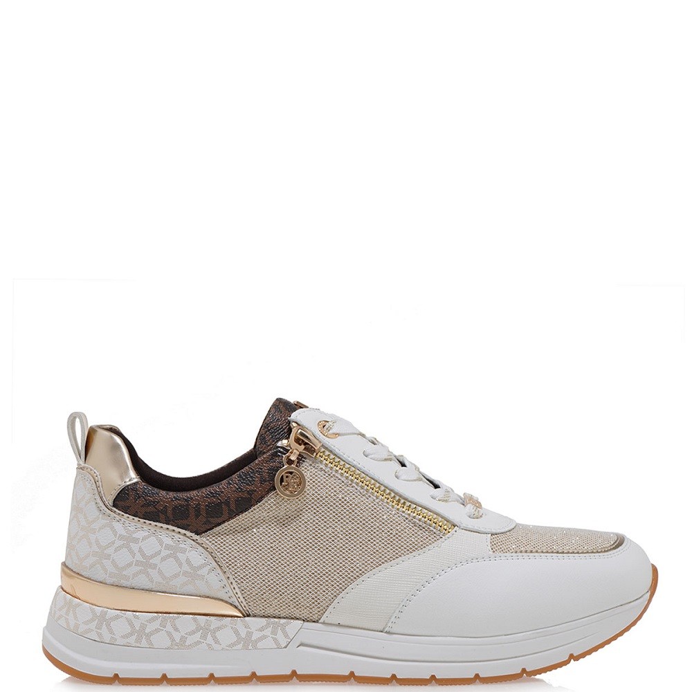 RENATO GARINI</br>Γυναικεία Sneakers Λευκό/Πλατίνα με στάμπα SQUARE 2065-41EX01 Renato Garini RENATO GARINI</br>Γυναικεία Sneakers Λευκό/Πλατίνα με στάμπα SQUARE 2065-41EX01 Renato Garini