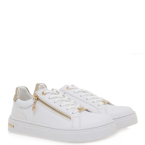 Γυναικεία Sneakers Λευκό/Πλατίνα με στάμπα 23WS10103 Renato Garini
