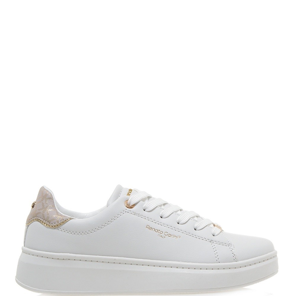 RENATO GARINI</br>Γυναικεία Sneakers Λευκό/Πλατίνα με στάμπα NEW 21VW2016-3 Renato Garini RENATO GARINI</br>Γυναικεία Sneakers Λευκό/Πλατίνα με στάμπα NEW 21VW2016-3 Renato Garini