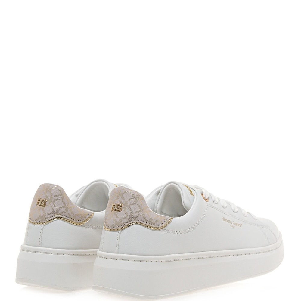 RENATO GARINI</br>Γυναικεία Sneakers Λευκό/Πλατίνα με στάμπα NEW 21VW2016-3 Renato Garini RENATO GARINI</br>Γυναικεία Sneakers Λευκό/Πλατίνα με στάμπα NEW 21VW2016-3 Renato Garini