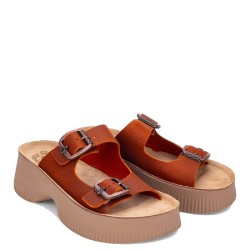 Γυναικείες Πλατφόρμες Πορτοκαλί Δέρμα S2100 ROCHELLE Fantasy Sandals