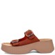 FANTASY SANDALS</br>Γυναικείες Πλατφόρμες Πορτοκαλί Δέρμα S2100 ROCHELLE Fantasy Sandals FANTASY SANDALS</br>Γυναικείες Πλατφόρμες Πορτοκαλί Δέρμα S2100 ROCHELLE Fantasy Sandals