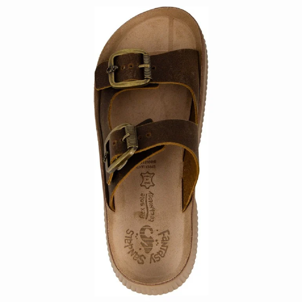 FANTASY SANDALS</br>Γυναικείες Πλατφόρμες Καφέ Δέρμα S2100 ROCHELLE Fantasy Sandals FANTASY SANDALS</br>Γυναικείες Πλατφόρμες Καφέ Δέρμα S2100 ROCHELLE Fantasy Sandals