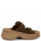 FANTASY SANDALS</br>Γυναικείες Πλατφόρμες Καφέ Δέρμα S2100 ROCHELLE Fantasy Sandals FANTASY SANDALS</br>Γυναικείες Πλατφόρμες Καφέ Δέρμα S2100 ROCHELLE Fantasy Sandals