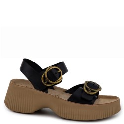 Γυναικείες Πλατφόρμες Μαύρο Δέρμα S2104 IVONNE Fantasy Sandals