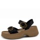 FANTASY SANDALS</br>Γυναικείες Πλατφόρμες Μαύρο Δέρμα S2104 IVONNE Fantasy Sandals FANTASY SANDALS</br>Γυναικείες Πλατφόρμες Μαύρο Δέρμα S2104 IVONNE Fantasy Sandals