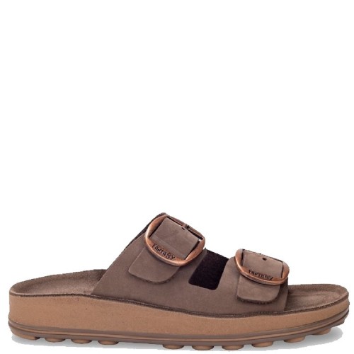 Fantasy Sandals S310 DESPOINA Γυναικεία Σανδάλια Καφέ Δέρμα