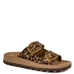 Γυναικεία Σανδάλια Μόκα Λεοπάρ Δέρμα S310 DESPOINA Fantasy Sandals