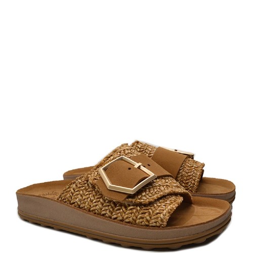 Fantasy Sandals S335 KORINA Γυναικεία Mule Ταμπά Ψάθα