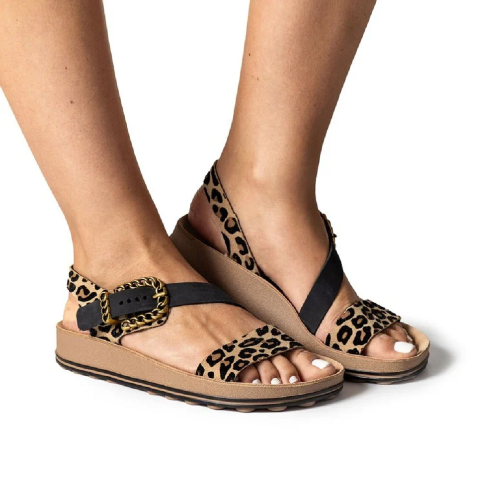 FANTASY SANDALS</br>Fantasy Sandals S366 RALLITSA Γυναικεία Σανδάλια Μαύρο Leopard Δέρμα FANTASY SANDALS</br>Fantasy Sandals S366 RALLITSA Γυναικεία Σανδάλια Μαύρο Leopard Δέρμα