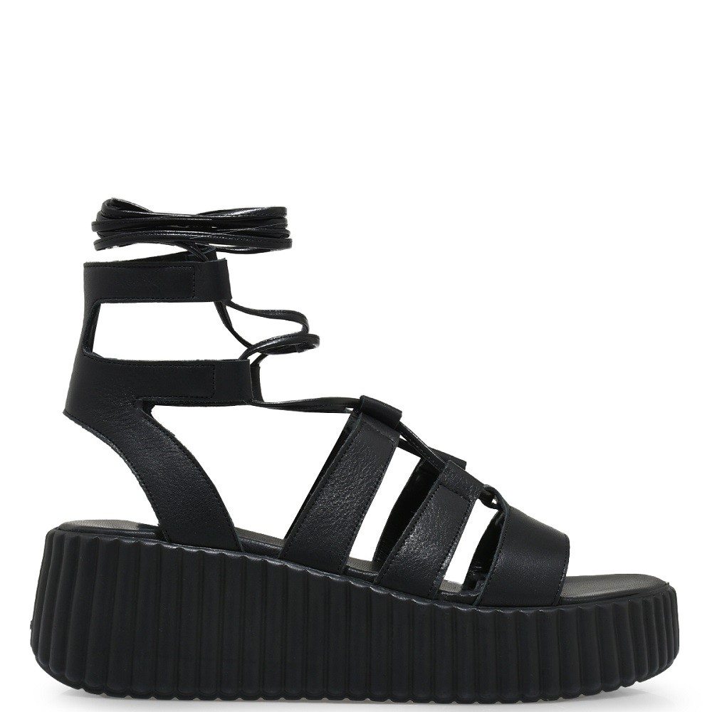 TSAKIRIS MALLAS</br>Γυναικεία Flat Platform Μαύρο Δέρμα 634 CHLOE 6-1 Tsakiris Mallas TSAKIRIS MALLAS</br>Γυναικεία Flat Platform Μαύρο Δέρμα 634 CHLOE 6-1 Tsakiris Mallas