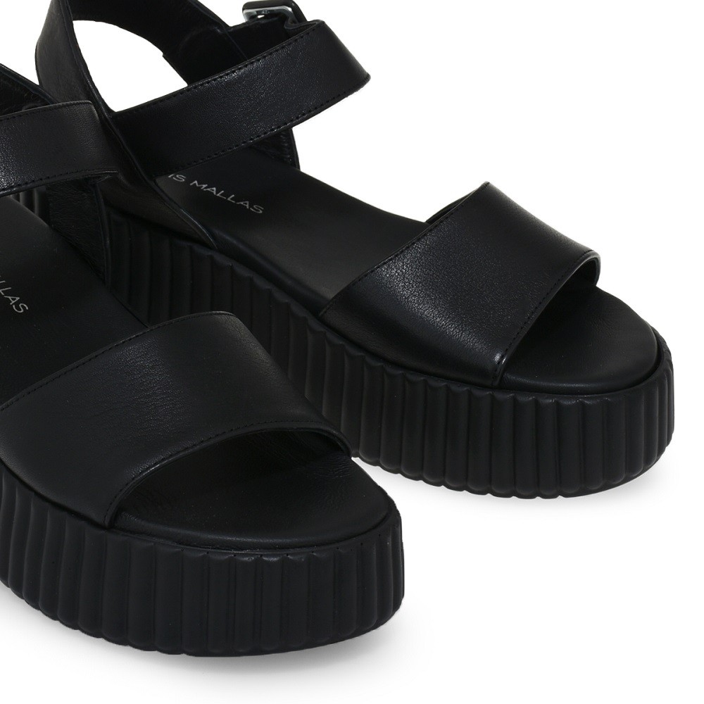 TSAKIRIS MALLAS</br>Γυναικεία Flat Platform Μαύρο Δέρμα 653 CHLOE 6-1 Tsakiris Mallas TSAKIRIS MALLAS</br>Γυναικεία Flat Platform Μαύρο Δέρμα 653 CHLOE 6-1 Tsakiris Mallas
