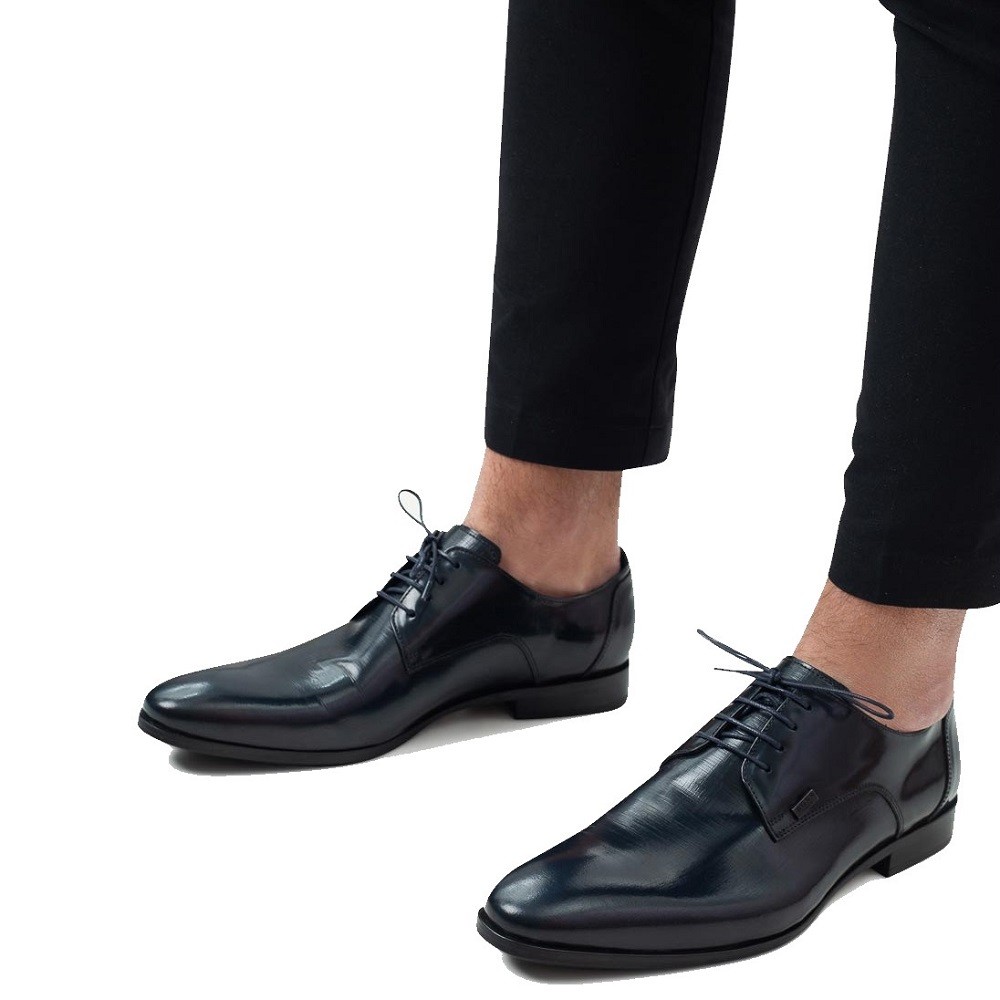 BOSS</br>Ανδρικά Δετά Παπούτσια Μπλε Δέρμα S4972 GLAMOUR Boss BOSS</br>Ανδρικά Δετά Παπούτσια Μπλε Δέρμα S4972 GLAMOUR Boss