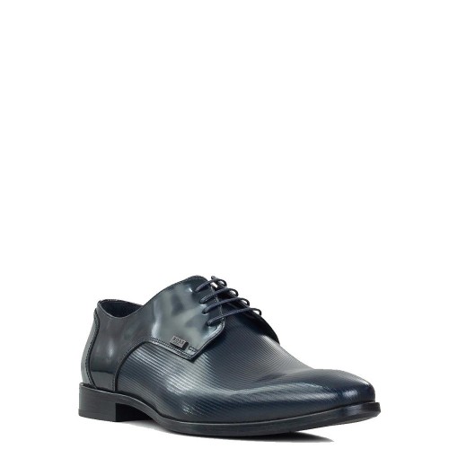 Ανδρικά Δετά Παπούτσια Μπλε Δέρμα S4972 RAMON Boss Ανδρικά Δετά Παπούτσια Μπλε Δέρμα S4972 RAMON Boss