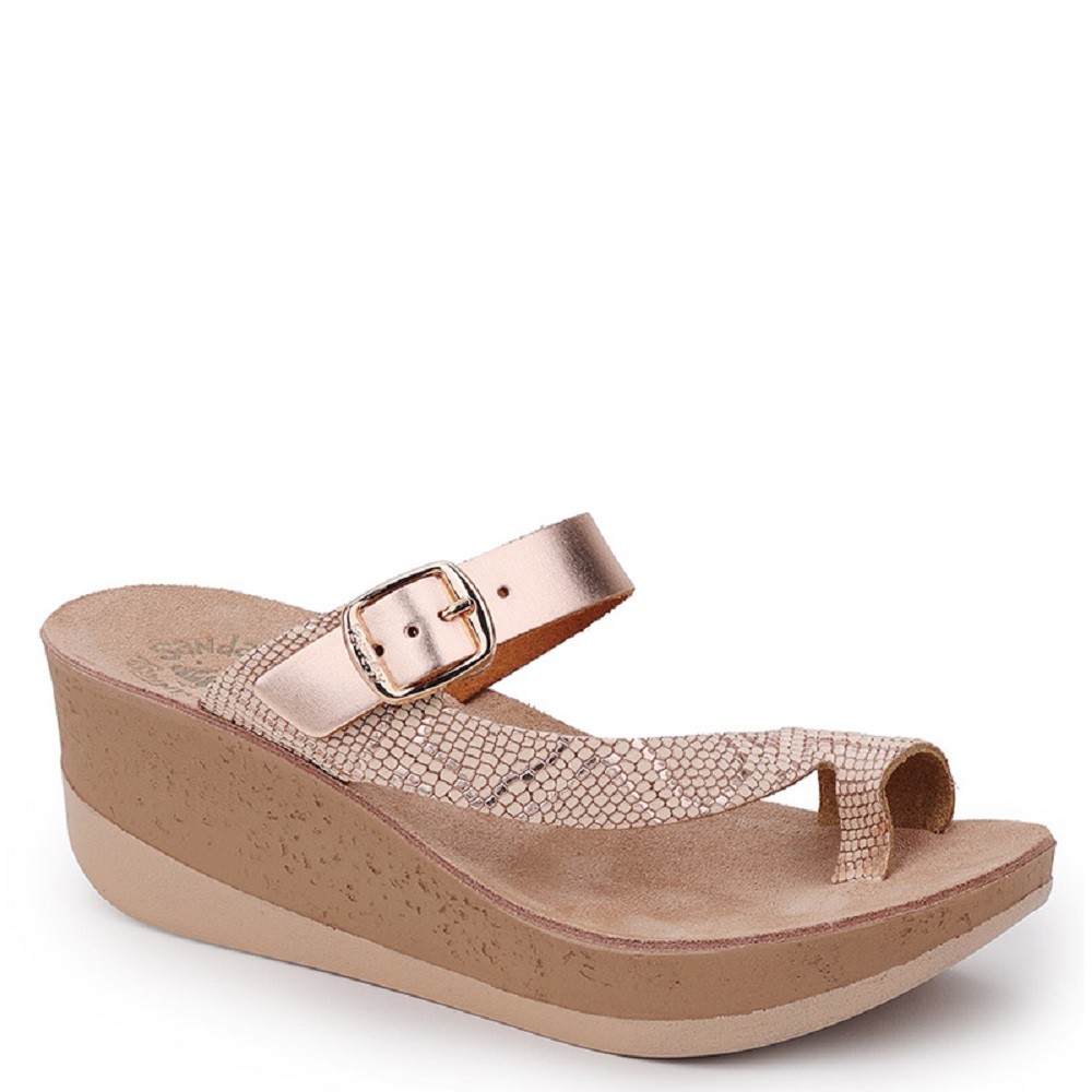 FANTASY SANDALS</br>Γυναικείες Πλατφόρμες Ροζ Χρυσό Δέρμα S5000 FELISA Fantasy Sandals FANTASY SANDALS</br>Γυναικείες Πλατφόρμες Ροζ Χρυσό Δέρμα S5000 FELISA Fantasy Sandals