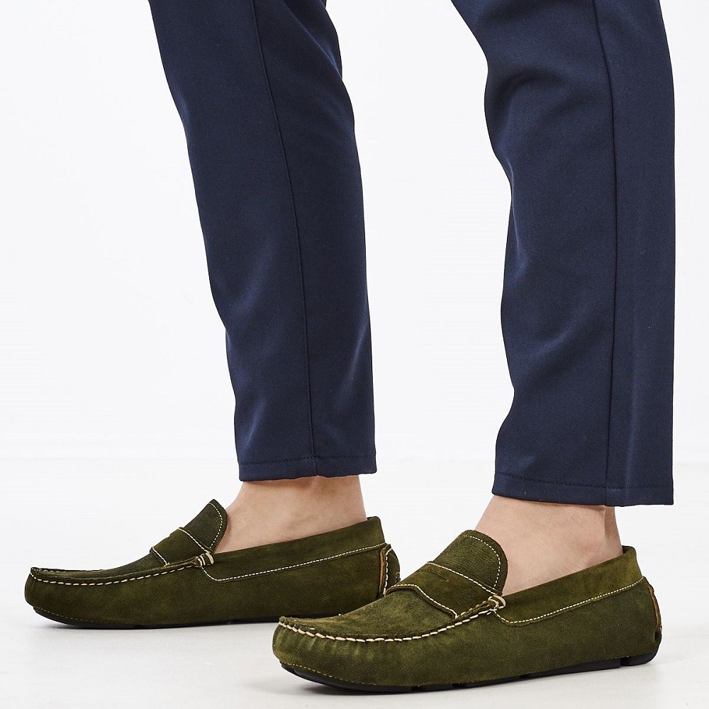 BOSS</br>Boss S6890 EPSON Ανδρικά Μοκασίνια Χακί Suede 
