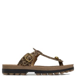 Γυναικεία Σανδάλια Μόκα Λεοπάρ Δέρμα S9004 MIRABELLA Fantasy Sandals