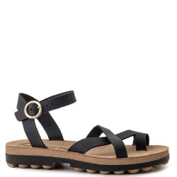 Γυναικεία Σανδάλια Μαύρο Δέρμα S9045 RIVER Fantasy Sandals