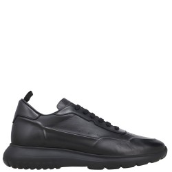 Ανδρικά Sneakers Μαύρο Δέρμα SAGA Kalogirou