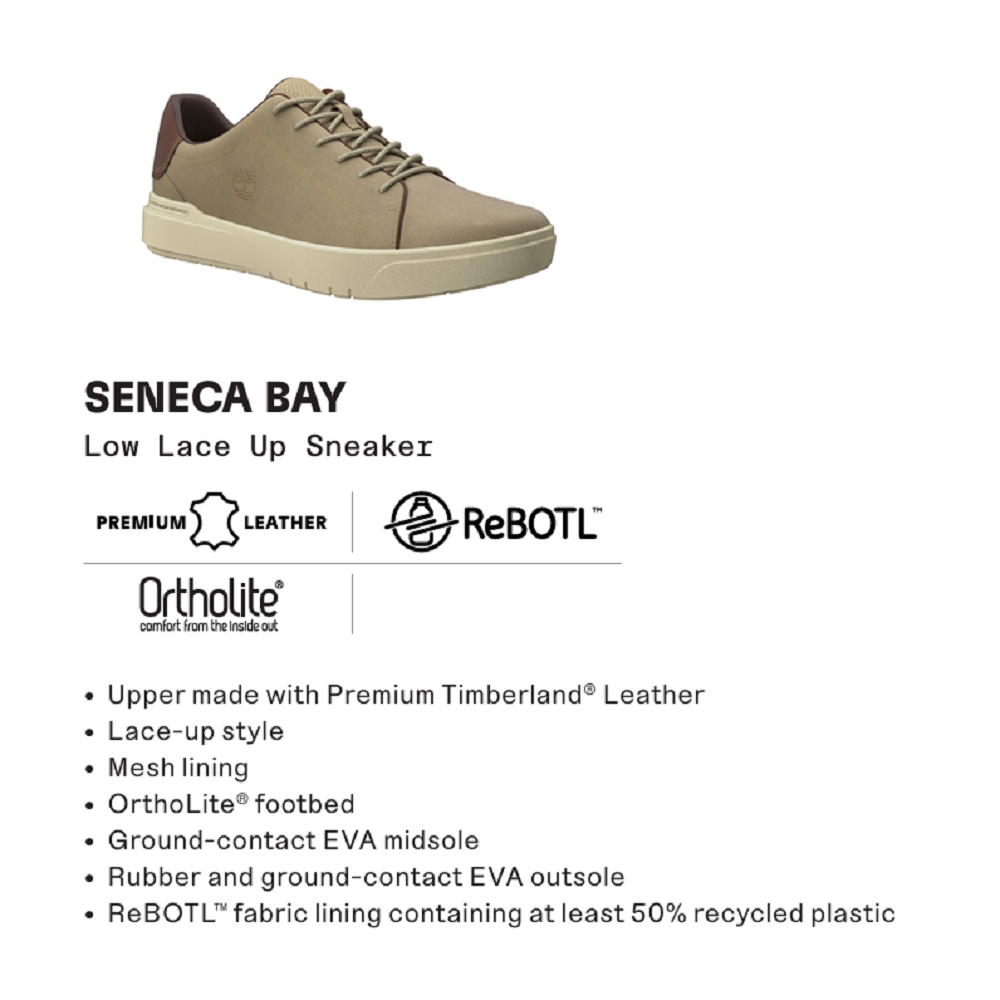 TIMBERLAND</br>Timberland Seneca Bay Oxford A41F7-EM5 Ανδρικά Sneakers Ταμπά Δέρμα Nubuck