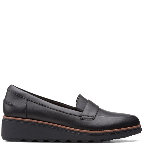 Clarks SHARON GRACIE Γυναικεία Casual Παπούτσια Μαύρο Δέρμα
